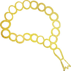 Glitter praying beads element illustration