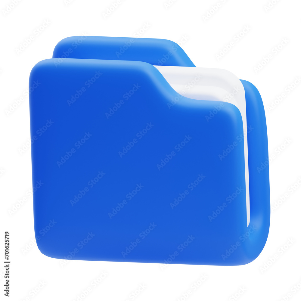 Poster innovative data organization 3d folder. folder navigation. 3d illustration, 3d element, 3d rendering