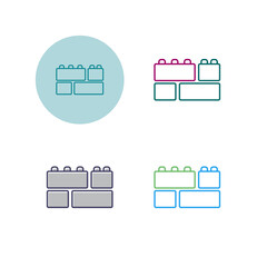 Fototapeta premium Blocks Vector Icon