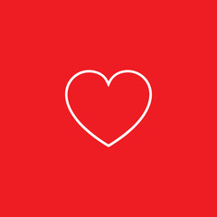 vector graphics of heart icons on a red background