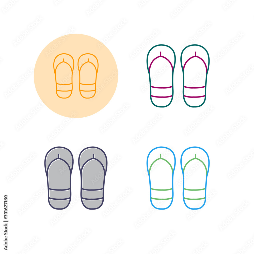 Wall mural Flip Flops Vector Icon