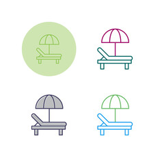 Sunbed Vector Icon