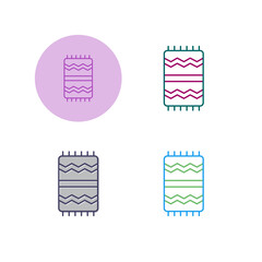 Beach Towel Vector Icon