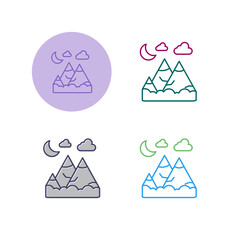 Mountains Vector Icon