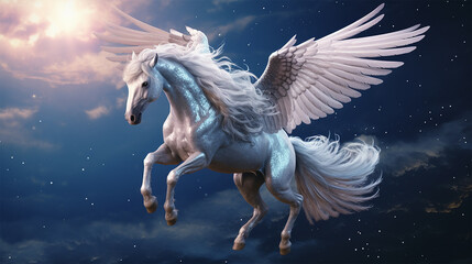 Obraz na płótnie Canvas ペガサスのイメージ - image of Pegasus - No7-3 Generative AI
