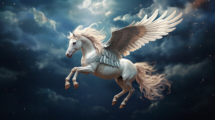 Obraz na płótnie Canvas ペガサスのイメージ - image of Pegasus - No7-10 Generative AI