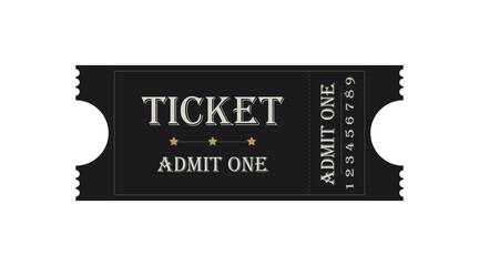 Ticket template for cinemas, clubs, concerts, performances, events, parties, festivals.
Just add your own text.
Flat vector illustration on white background, suitable for print and web.