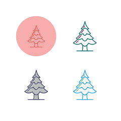 Obraz premium Pine Tree Vector Icon