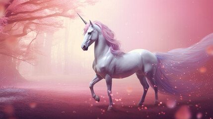 Obraz na płótnie Canvas ユニコーンのイメージ - image of Unicorn - No3-1 Generative AI