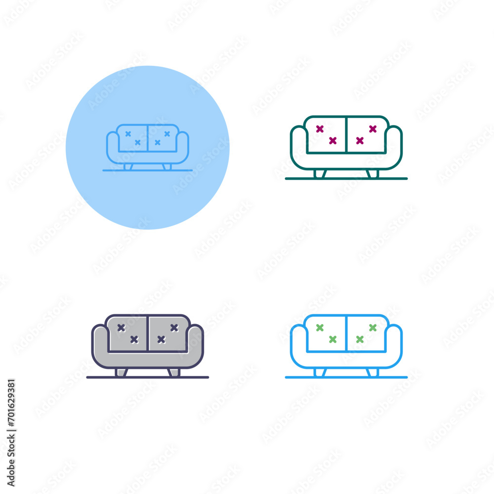 Poster Sofa Vector Icon