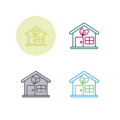 Eco House Vector Icon