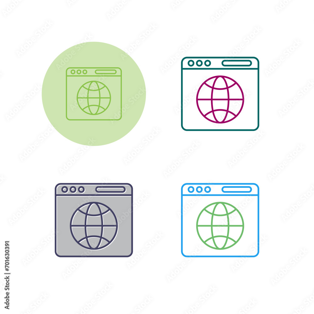 Wall mural browser vector icon