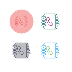 Contact Book Vector Icon