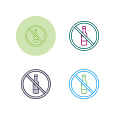 No Alcohol Vector Icon