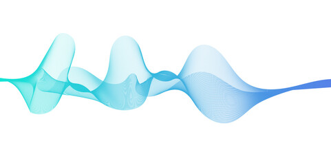 Abstract colorful blue sound, voice, music curved and wave lines background.  Abstract volume voice technology vibrate wave and music background. Abstract music wave, radio signal, voice background.