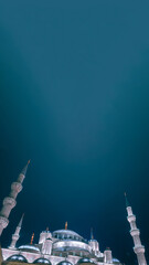 Sultanahmet Mosque vertical image. Ramadan or islamic concept