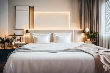 Fototapeta na wymiar hotel room with bed