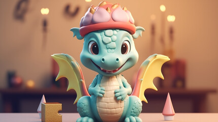 Cute Animal 3D dragon