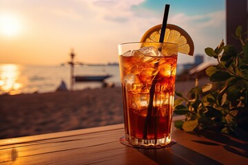 Refreshing Cola on the Beach