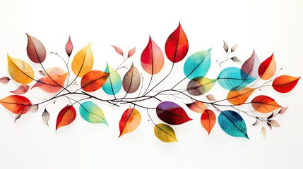 Colorful Autumn Leaves Artwork