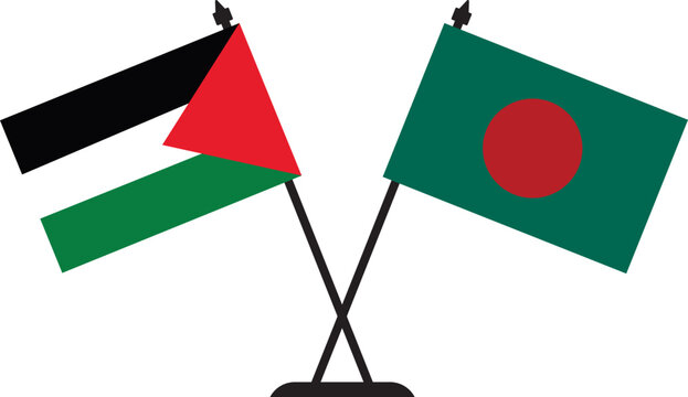 Palestine and Bangladesh Flag