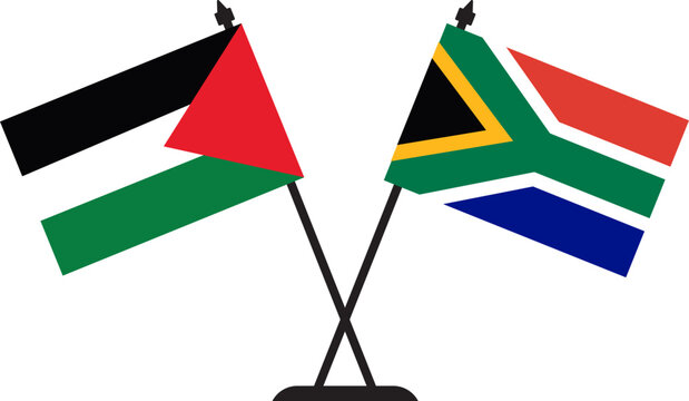 Palestine and South Africa Flag