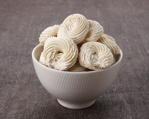 Crispy and tasty sago cheese cake, usually served during the Eid holiday