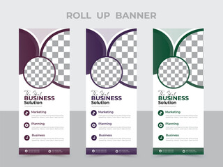 Colorful Creative Corporate Roll Up Banner Design