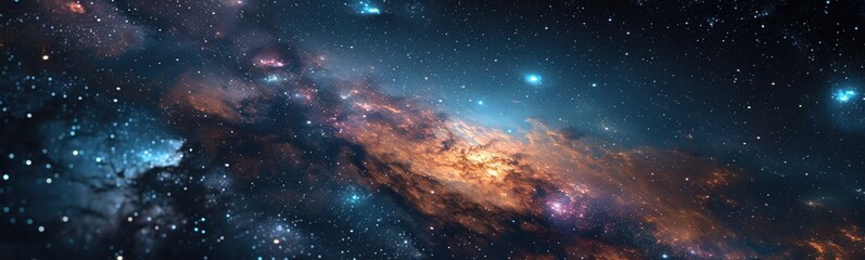 Space universe background . Banner