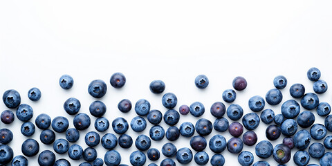 flat lay, blue blueberries on a transparent background. view from above