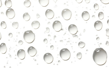 Raindrops on Transparent Background