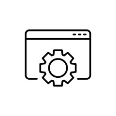 Web management outline icons, minimalist vector illustration ,simple transparent graphic element .Isolated on white background