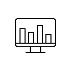 Business chart outline icons, minimalist vector illustration ,simple transparent graphic element .Isolated on white background