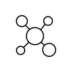 Data network outline icons, minimalist vector illustration ,simple transparent graphic element .Isolated on white background