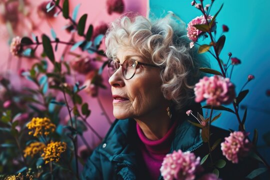 Women health. Elderly woman portrait