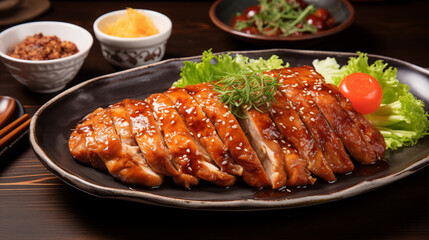 chinese crispy roasted duck dish 