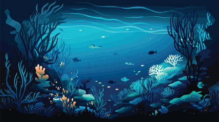 Fototapeta na wymiar Aquatic Symphony, capturing the beauty of marine life. Illustrate an array of sea creature
