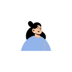 vector person pose in blue clothes person