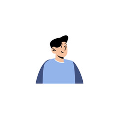 vector person pose in blue clothes person