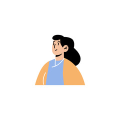 vector person pose in blue clothes person