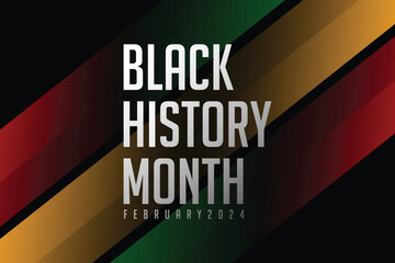 Black history month 2024 African American history celebration vector illustration
