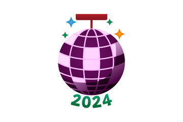 Disco Light 2024 Happy New Year Sticker