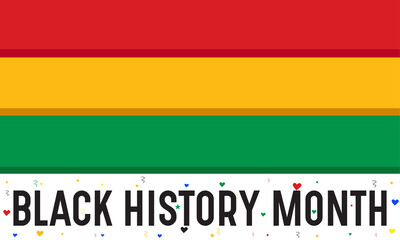 Vector illustration on the theme of black history month is an annual celebration of february in usa and canada, october in uk. African american history or black history month banner design.