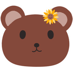 teddy bear with flower