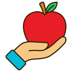 apple in hand