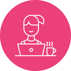 Freelancer Female Line Icon