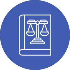 Law Book Line Icon