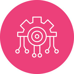 Digital Transformation Line Icon