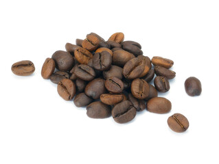 Fototapeta premium Group of coffee beans isolated on white background