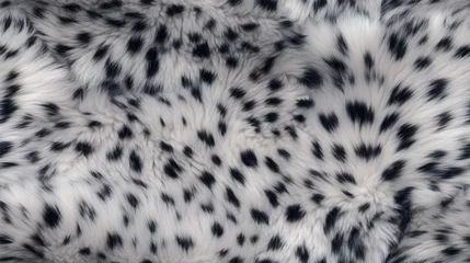  Snow leopard fur seamless pattern. Repeated background of fluffy texture. © Pixel Pine